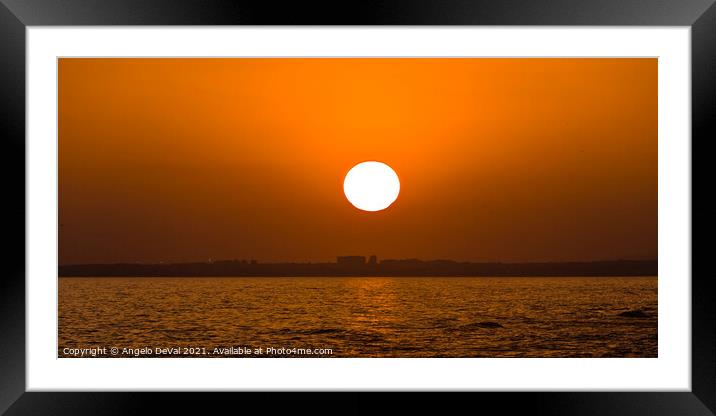 Sunset time in Faro Island Framed Mounted Print by Angelo DeVal