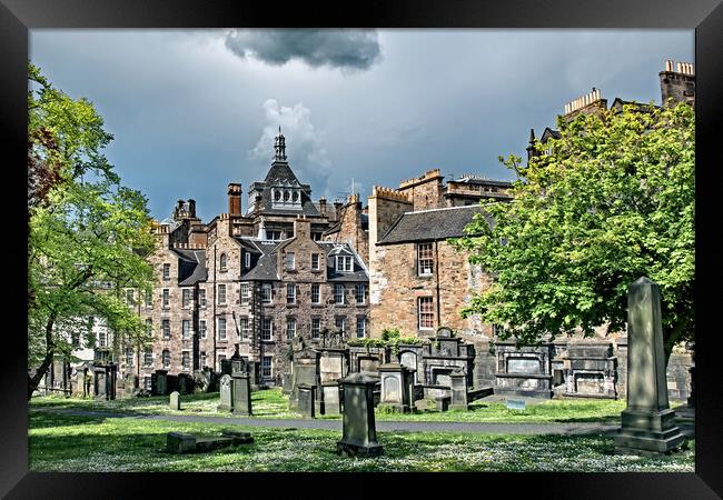 Greyfriars Kirkyard  Framed Print by Joyce Storey