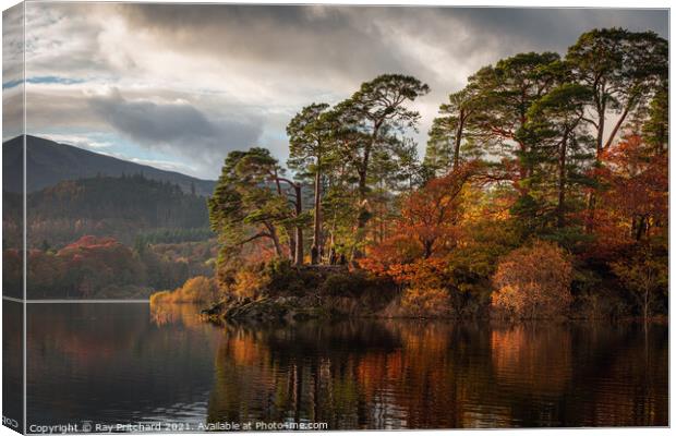 Autumn's Embrace at Friars Crag Canvas Print by Ray Pritchard