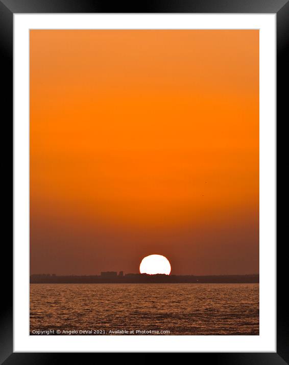 Sunset time in the Faro Island Framed Mounted Print by Angelo DeVal