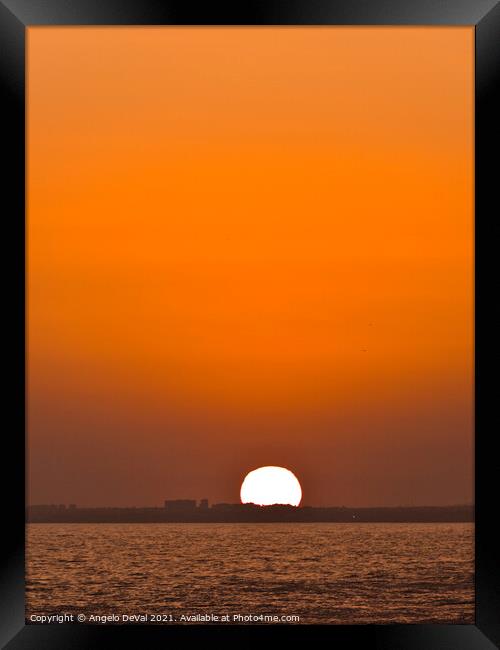 Sunset time in the Faro Island Framed Print by Angelo DeVal