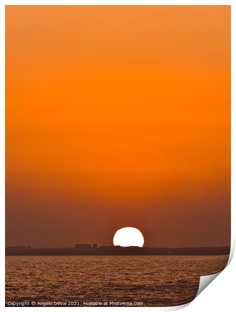 Sunset time in the Faro Island Print by Angelo DeVal