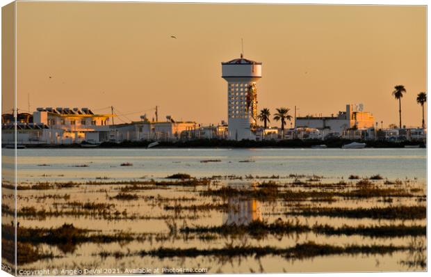 Ria Formosa view of the Faro Island Canvas Print by Angelo DeVal