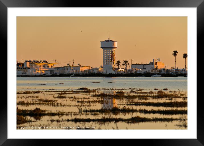 Ria Formosa view of the Faro Island Framed Mounted Print by Angelo DeVal