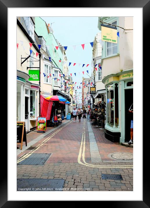 St. Alban street, Weymouth, Dorset, UK. Framed Mounted Print by john hill