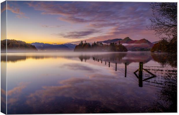Derwent Water and Catbells Canvas Print by Michael Brookes