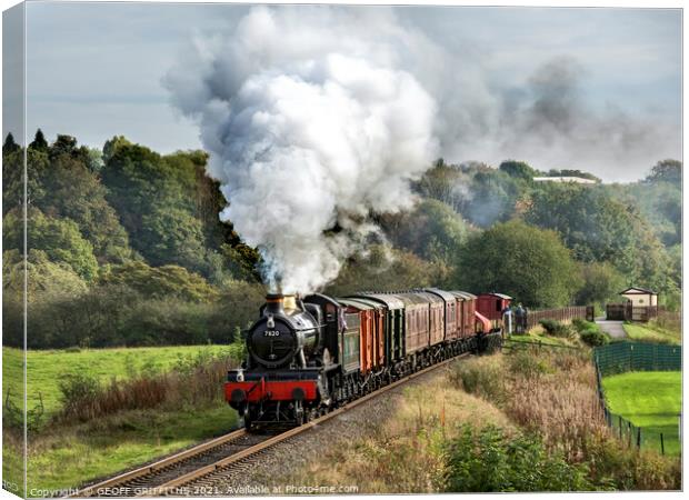 7820 East Lancs railway Canvas Print by GEOFF GRIFFITHS
