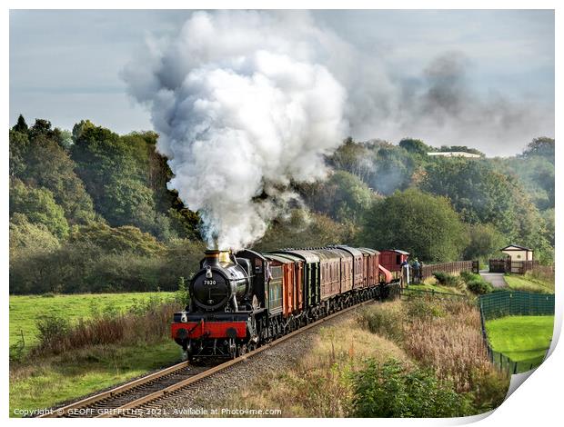7820 East Lancs railway Print by GEOFF GRIFFITHS