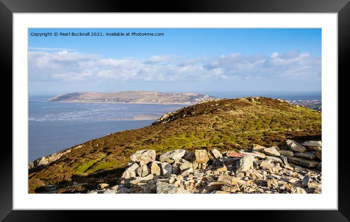 Conwy Mountain Top on North Wales Coast Framed Mounted Print by Pearl Bucknall