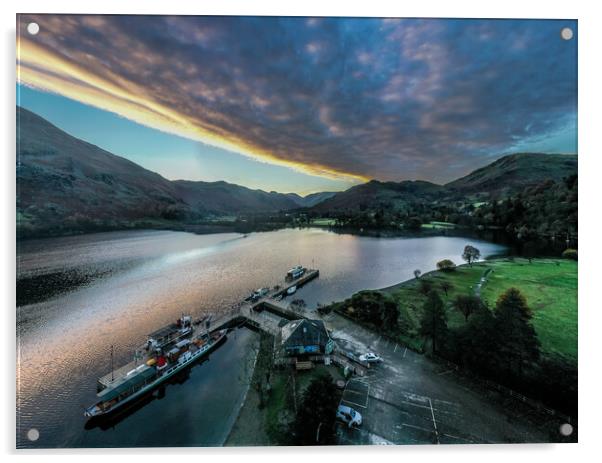 Glenridding Sunrise Acrylic by Dave Hudspeth Landscape Photography