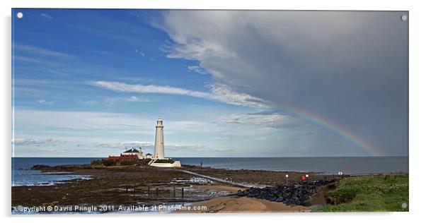 Rainbow After The Storm Acrylic by David Pringle