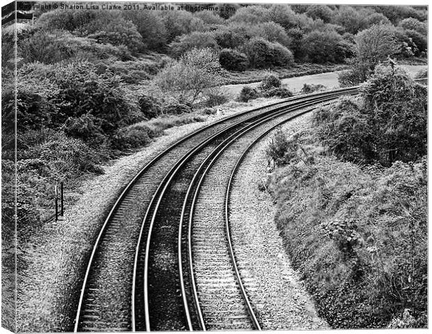 winding railway tracks Canvas Print by Sharon Lisa Clarke