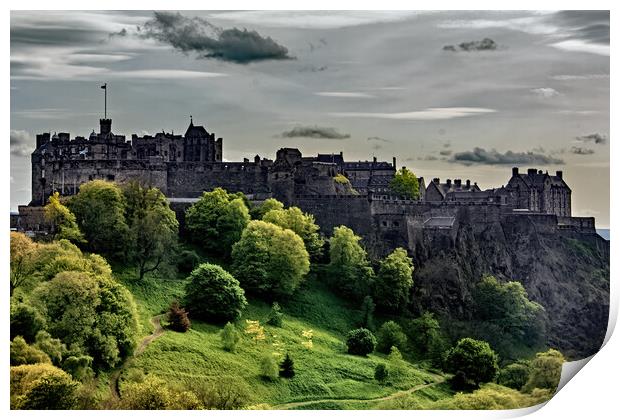 Edinburgh Castle from the Scott Monument Print by Joyce Storey