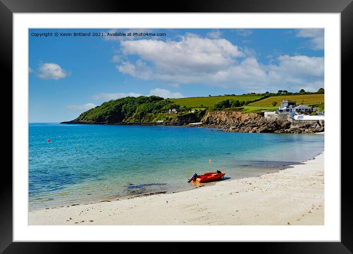 Swanpool beach Falmouth Framed Mounted Print by Kevin Britland