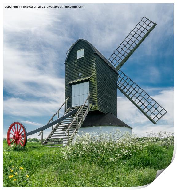 Pitstone Windmill,  Ivinghoe, Beds Print by Jo Sowden
