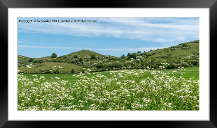 Pitstone Hill Framed Mounted Print by Jo Sowden
