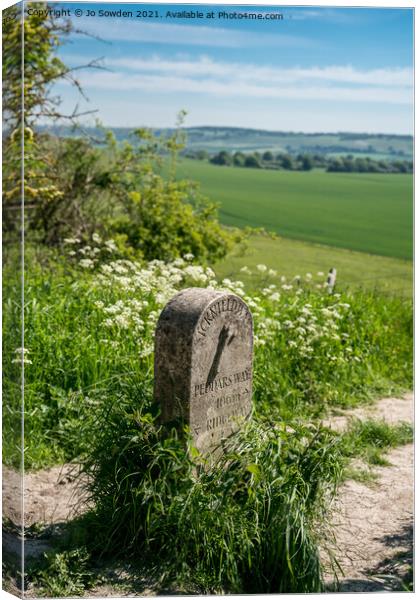 The Icknield Way Canvas Print by Jo Sowden