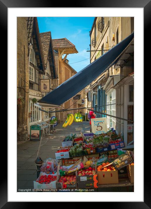 Bradford on Avon, small local shops Framed Mounted Print by Chris Rose