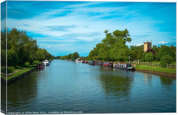 Gloucester & Sharpness Canal at Frampton on Severn Canvas Print by Chris Rose
