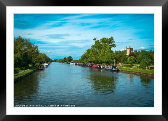 Gloucester & Sharpness Canal at Frampton on Severn Framed Mounted Print by Chris Rose