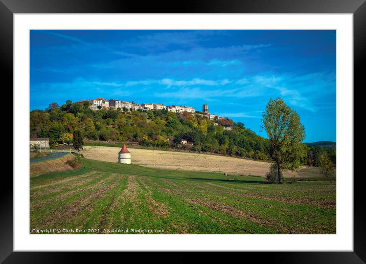  Tournon d'Agenais in rural Lot et Garonne Framed Mounted Print by Chris Rose