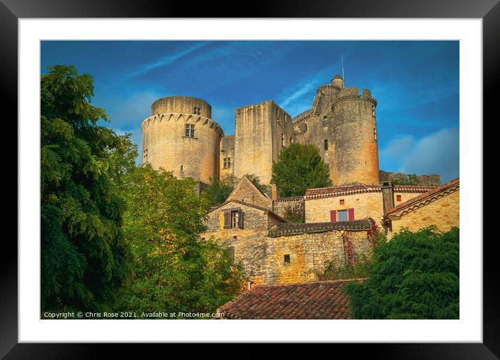 Chateau de Bonaguil near Fumel Framed Mounted Print by Chris Rose