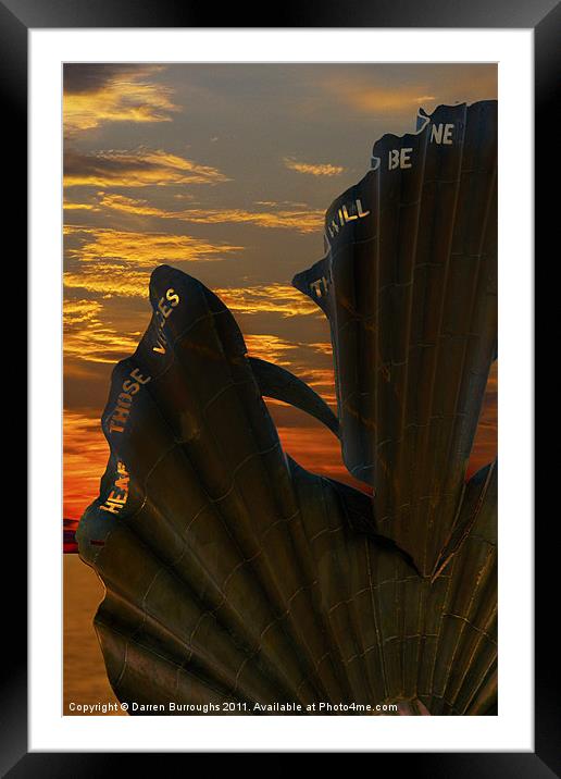 Scallop Sunrise Framed Mounted Print by Darren Burroughs