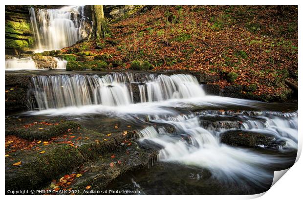 Magical waterfall in the Yorkshire dales 628 Print by PHILIP CHALK
