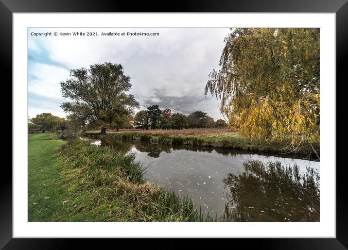 rain clouds gathering over Bushy Park Framed Mounted Print by Kevin White
