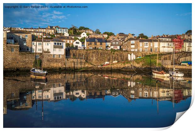 Newlyn Reflections Print by Gary Parker