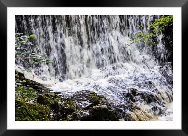 Waterfall on the Silver river, Slieve Blooms, Ireland Framed Mounted Print by Phil Crean