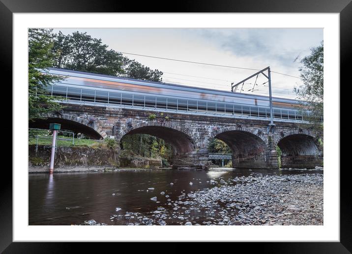 Train speeds over Six Arches Bridge Framed Mounted Print by Jason Wells