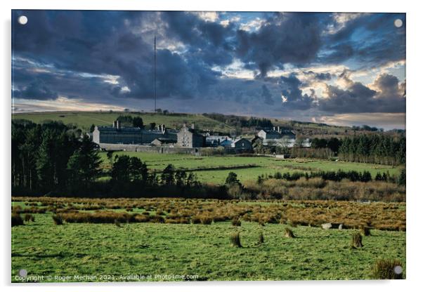 Brooding Dartmoor Landscape Acrylic by Roger Mechan