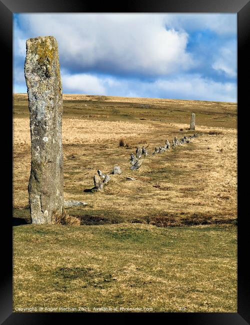 Mystical Megaliths of Drizzlecombe Framed Print by Roger Mechan