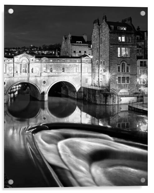   Pulteney Bridge & River Avon Bath Somerset Acrylic by Darren Galpin