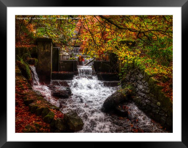 "Enchanting Symphony: Autumn's Graceful Cascade" Framed Mounted Print by Lee Kershaw