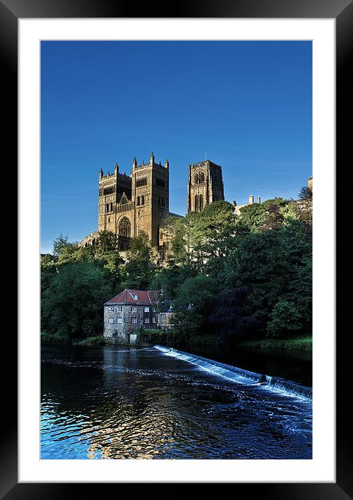 Durham Cathedral in the Evening Sun Framed Mounted Print by Kevin Tate