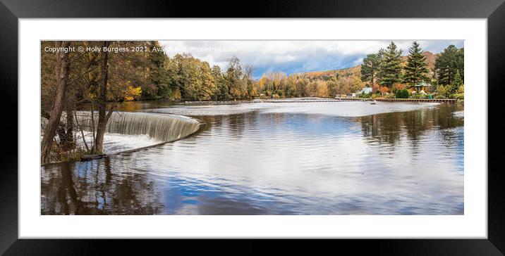 Amber Valley's Shimmering Crown: Belper's Derwent  Framed Mounted Print by Holly Burgess