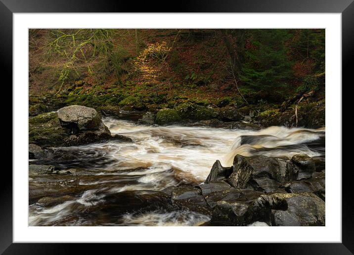The river Braan Dunkeld  Framed Mounted Print by Anthony McGeever