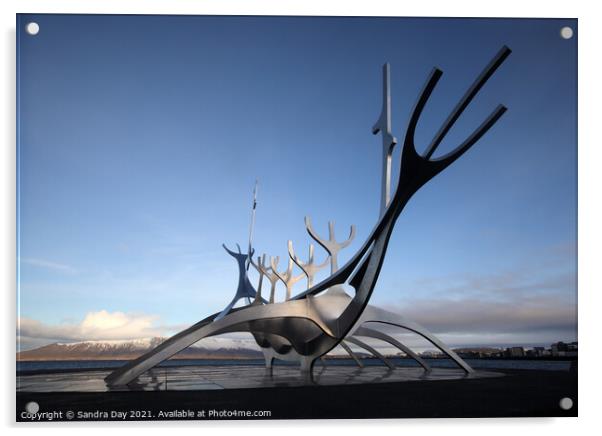 Sun Voyager Sculpture Iceland Acrylic by Sandra Day