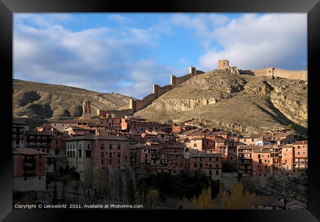 View over the mountain village of Albarracin, Spain Framed Print by Lensw0rld 