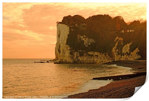 St Margarets Bay Sunset Print by Diana Mower