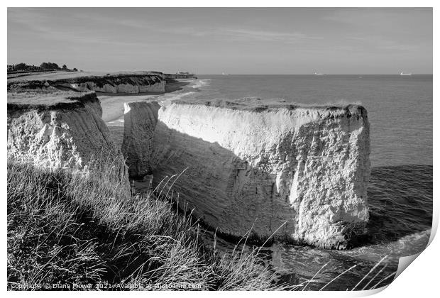 Botany Bay Chalk Sea Stacks Print by Diana Mower