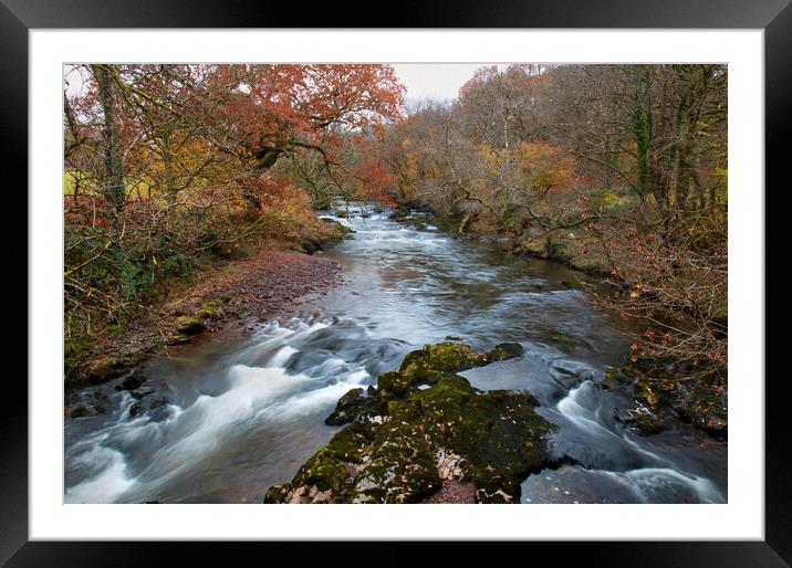 The Tawe river in the Upper Swansea Valley Framed Mounted Print by Leighton Collins