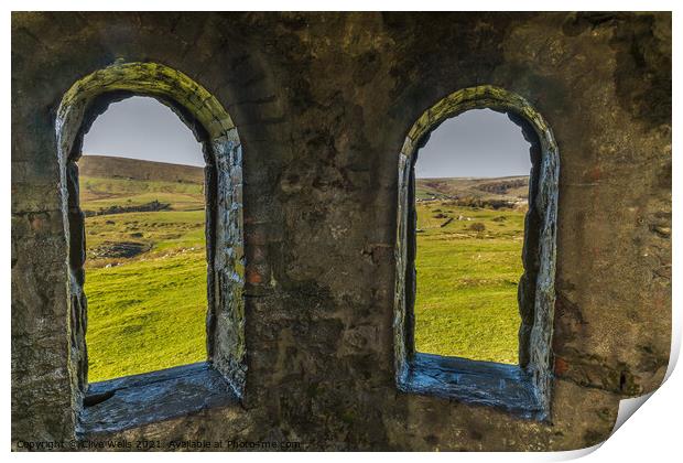 Looking through the arches Print by Clive Wells