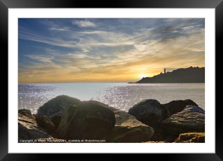 Serenity at Start Point Lighthouse Framed Mounted Print by Roger Mechan