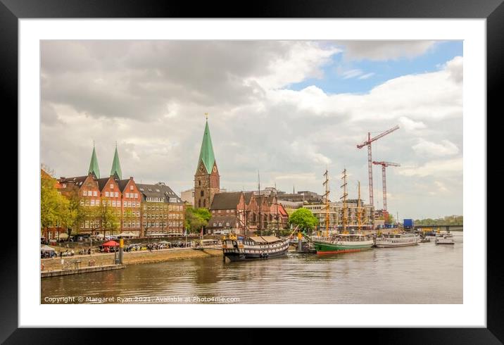 Scenic Beauty of Bremen's Waterfront Framed Mounted Print by Margaret Ryan
