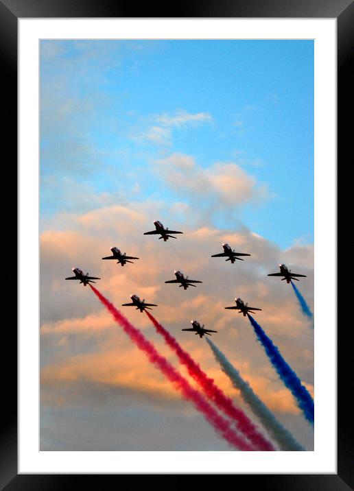 The Intense Precision of Red Arrow Aerobatics Framed Mounted Print by Andy Evans Photos