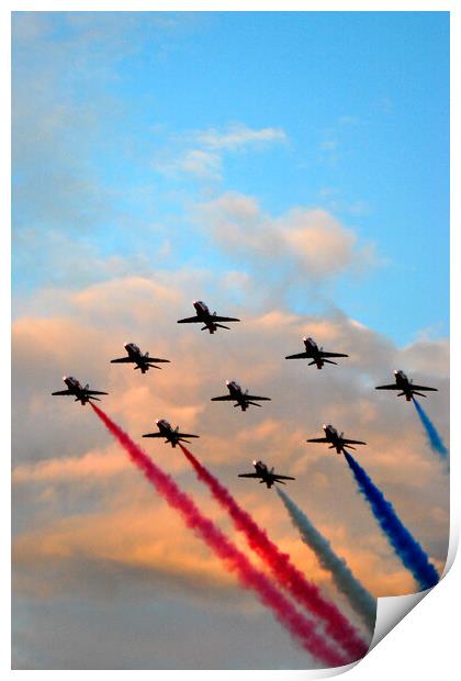 The Intense Precision of Red Arrow Aerobatics Print by Andy Evans Photos