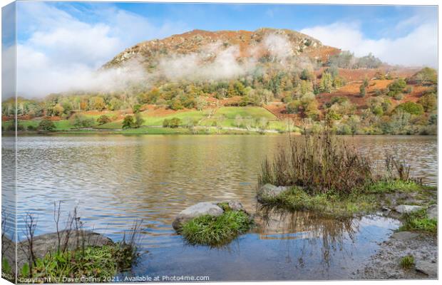 Low Clouds around Rydal Water in the Lake District, England Canvas Print by Dave Collins